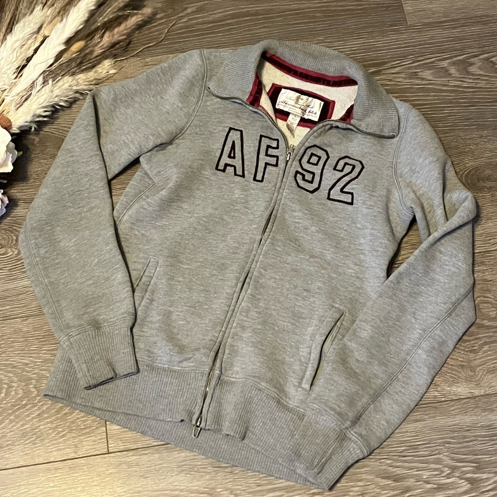 ✨ICONIC✨Abercrombie & Fitch Y2K AF92 Zip Up Sweatshirt